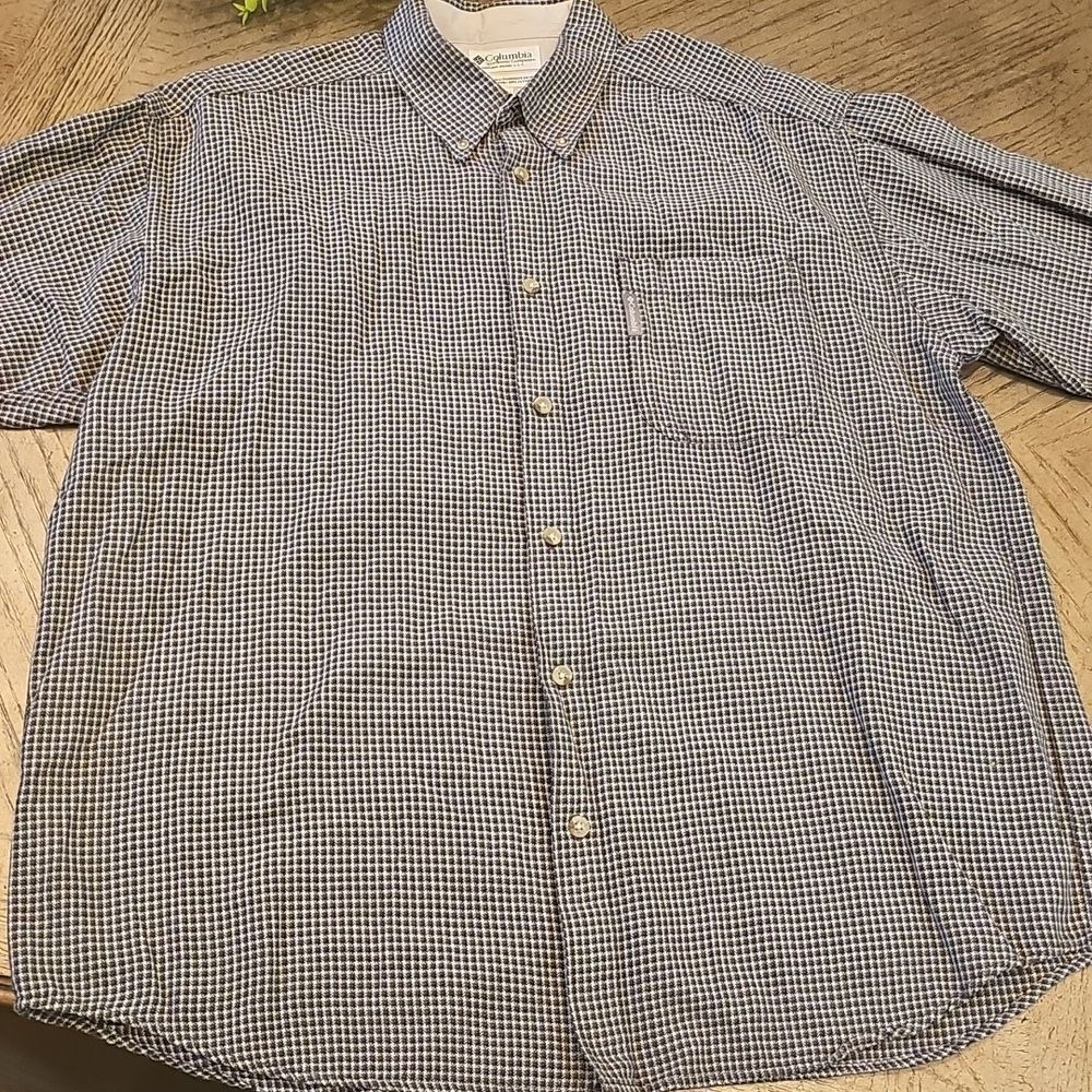 Columbia Men's Long-Sleeve Button-Down Shirt Checkered XL